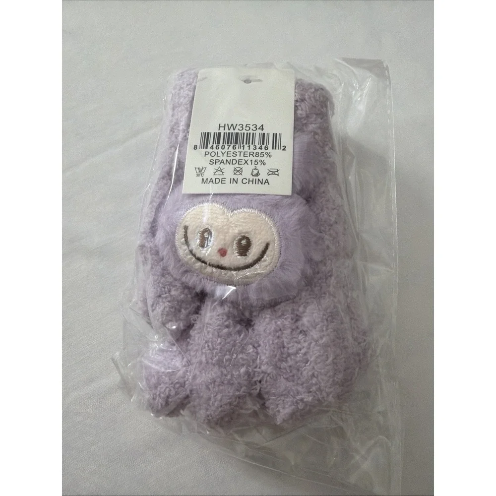 Authentic Warm Fluffy Holiday Series Labubu Mittens Limited Gloves‎ Small Kids